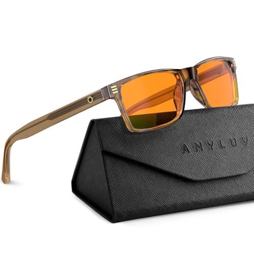ANYLUV Blue Light Glasses (Orange Lens, Tortoiseshell Frame)