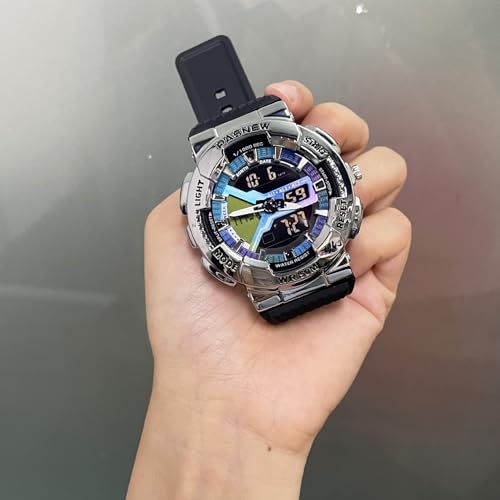 Image of PASNEW Boys' Watches - Dual Display, Large Dial Sport Watch, Black Outdoor Watch for Boys & Teens - Waterproof