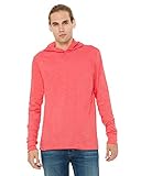 Bella + Canvas Unisex Jersey Long-Sleeve Hoodie L HEATHER RED