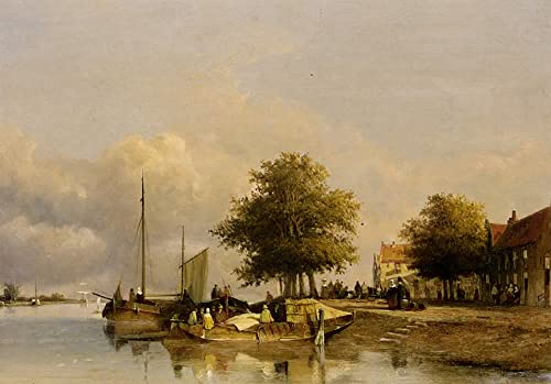 Lienzo de Ciudadanos en un Quay de Weissenbruch, el regalo cultural perfecto