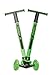 OM- Yvolution Y Glider XL Adjustable Customizable 3 Wheeled Youth Scooter, Green