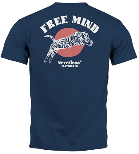 T-shirt pour homme Neverless avec imprimé tigre et graphique
