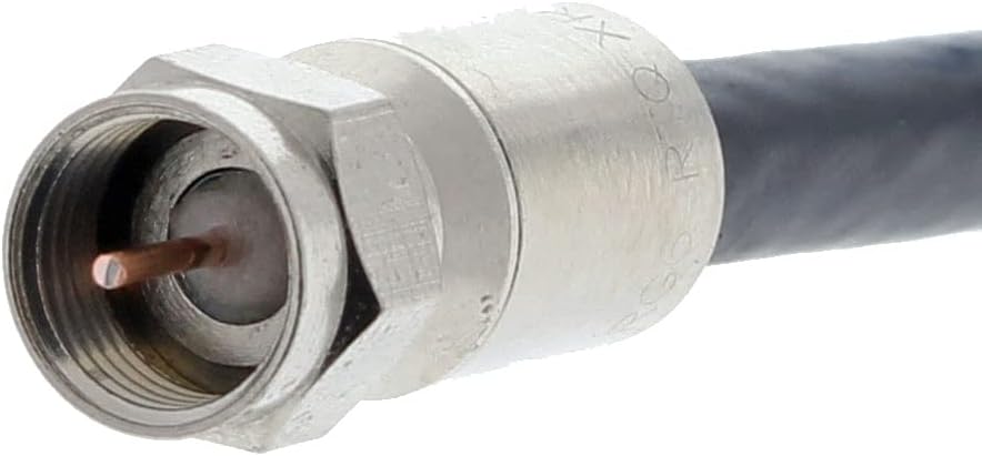 IDEAL Electrical 92-656 RTQ XR RG-6 F Compression Connectors, Male F Connectors for Cable and Satellite Applications, 100 Connectors, Jar