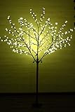 LED Blütenbaum mit 400 LEDs beleuchtet, 180 cm, warm-weiß, Lichterzweig, Kirschblütenbaum, Lichterbaum, LED-Baum für Innen- und geschützten Außenbereich (180 cm mit 400 LED)