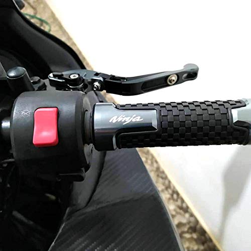 7/8" 22Mm Motorcycle Cnc Aluminum Powersports Handlebar Grips Fit For Ninja 250R 300R 250 650 1000Sx Zx6R Zx9R Zx10R Zx12R Zx14R Er6F Er6N (Black) #TOP2