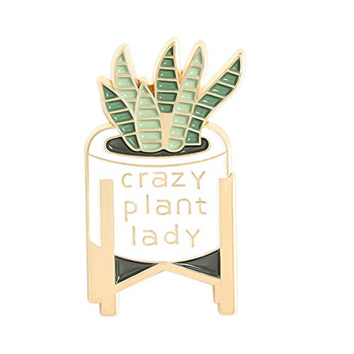 Himpokejg Cartoon Enamel Pin Potted Plant Brooch Coat Collar Badge Clothing Bag Accessory for Women Shirts, Dresses, Clothing Bags Accessories Supplies DIY Crafts - 1