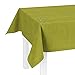 Produktbild LILENO HOME Tischdecke abwaschbar [130x160cm] in Grün - Gesäumte Polypropylen Gewebe Tischdecke wasserdicht mit Fleckschutz