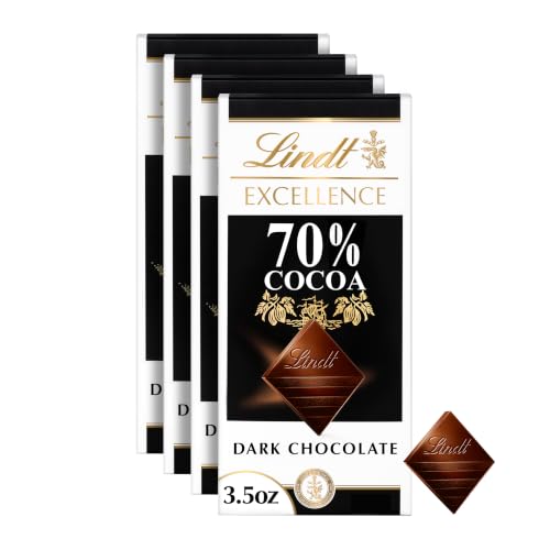 Lindt EXCELLENCE 70% Cocoa Dark Chocolate Candy Bars, 3.5 oz., 4ct - image 1