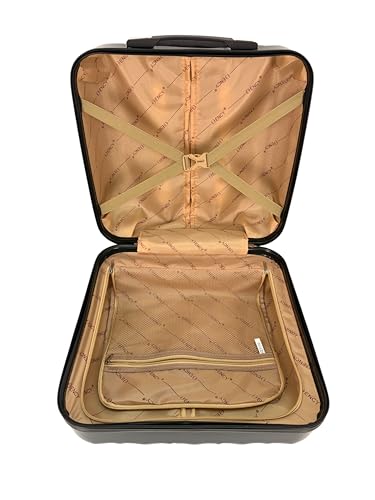 COSHANO Maleta Trolley Equipaje de Mano Comercial piloto Medico Maletin con 4 Ruedas 360 y con 3 Compartimientos (Negro) - imagen 7