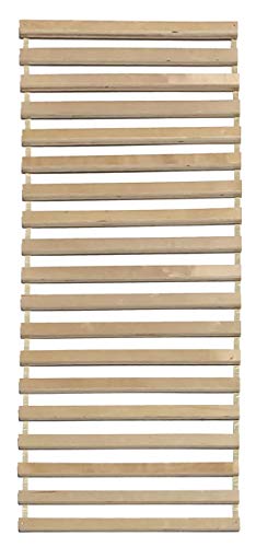 cinius - Somier Enrollable 90x200 en Madera de Abedul. Medidas 90x195/200cm. Las Lamas Son Rectas, aptas para Todos los colchones.