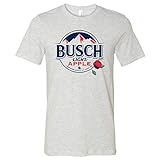 Busch Light Apple White Mountains Logo T-Shirt 2XLarge Grey