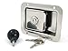 Flush Mount Paddle Handle Stainless Steel Locking Door Latch 304 Grade Stainless with Interior Safety Release Handle Compatible with Toolboxes and Trailer Compartment 2-3/4