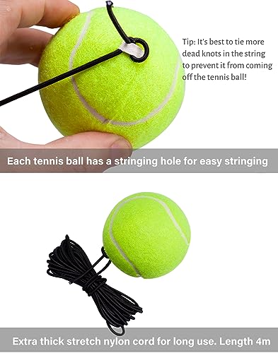 Orrdiffi Tennis Ball Tennis Trainer Balls, Swing Ball with 4m Elastic String Attached for Self-Study Exercise - Image 4