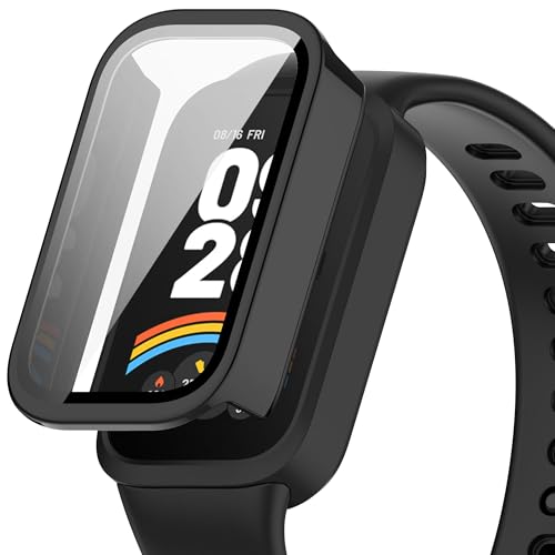 For Xiaomi Smart Band9 Active �P�[�X �t�B����+PC�t���[�� �����x ��̌^�J�o�[ Xiaomi Smart Band9 Active �p �h���h�o �ی�P�[�X �yKibnco�z �S�ʕی� �����ȒP �����ߗ� �ی�t�B���� �o