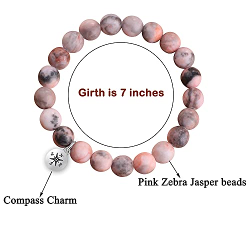 Image of Joycuff Graduation Gifts for Her Him Class of 2026 Graduation Bracelets Inspirational Graduation Compass Bracelet for Women College Graduation Gift for Him Her