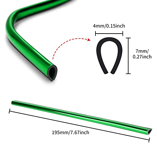 Ruiante 40Pcs Car Air Conditioner Decoration Strip For Car Vent Outlet Trim Universal Bendable Auto Air Vent Outlet Trim Car Interior Moulding Trim Car Interior Accessories (Green) #TOP2