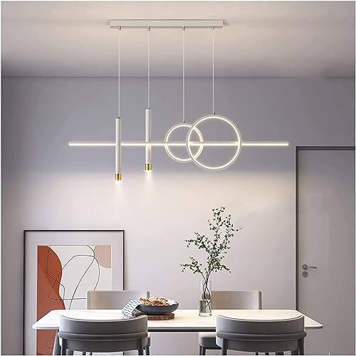 Suspension LED linéaire blanche à intensité variable pour îlot cuisine et billard