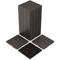 Goovilla Plastic Interlocking Deck Tiles, 36 Pack Outdoor Patio Flooring, 12"x12" Interlocking Decking Tile Outdoor All Weather Use, Waterproof Patio Paver for Pool Balcony Backyard Porch, Dark Coffee