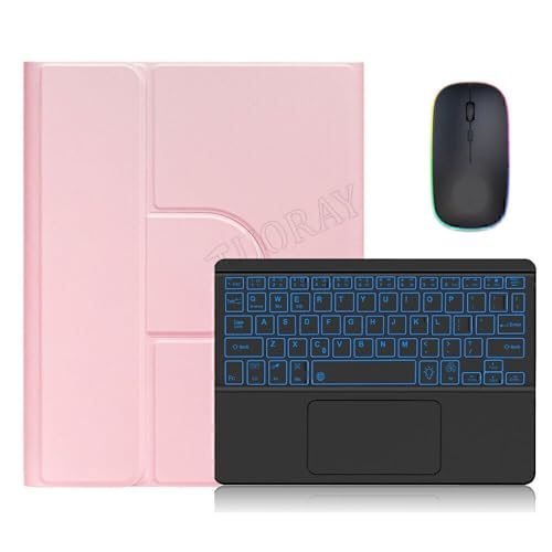 Housse iPad 11 pouces 2025 A16 avec pavé tactile clavier rétroéclairé et souris