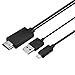 Micro USB to HDMI Cable (6.5FT), MHL USB to HDMI for Android MHL Protocol Phones -Black