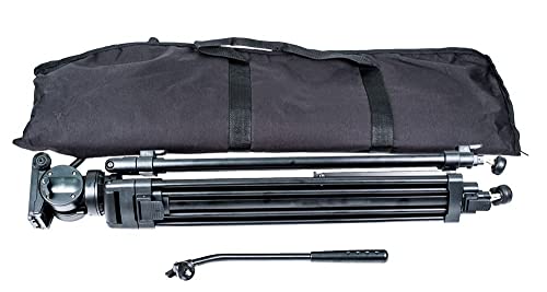 Image of Osaka Pro 650 Plus Heavy Duty Universal Video DSLR Camera Tripod (7 Feet) with Hydraulic Head & Carry Case for Professional Video Cameras (Load Capacity 15 kg)