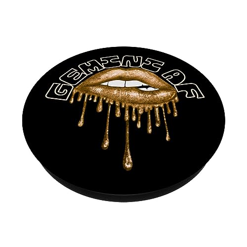 ini AF Zodiac Dripping Lips Graphic PopSockets Swappable PopGrip, Black - Image 2