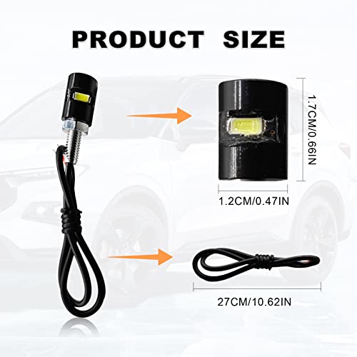 2Pcs License Plate Light, Super Bright 12V White Led Bulb License Screw Bolt Led, Waterproof License Plate Led Bulb Black Aluminium Light Holder Universal For Car Motorcycle Truck Rv Atv Bike #TOP1