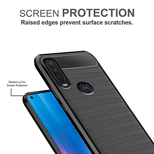 Image of Amazon Brand - Solimo Soft & Flexible Hybrid Back Phone Case for Motorola One Action (Black)