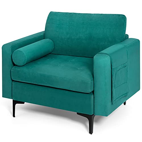 Sillón plegable suave verde menta miniatura 1