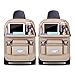 Ergocar Protezione Sedile Auto Auto Organizzatore Kick Mats Impermeabile Sedile Posteriore Auto Organizzatori luxury PU leather Protezione per sedile Protezione (Beige - 2 Pack)