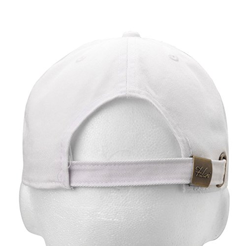 Falari Classic Baseball Cap Dad Hat 100% Cotton Soft Adjustable Size White #TOP2