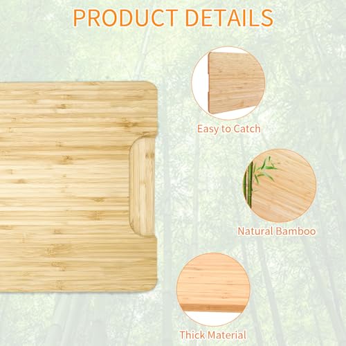 Tabla de Cortar de Bambú Rectangular 51x30 cm con Pies Antideslizantes miniatura 5