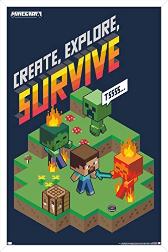 Trends International Minecraft - Create, Explore, Survive 2 Wall Poster,