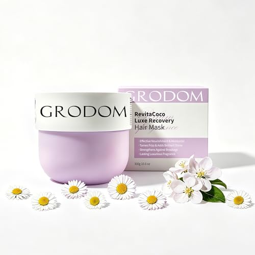GRODOM Keratin Repair Hair Mask (300ml) Alcohol-Free Haircare Conditioning Mask for Afro-Textured Curl 3A-4C Hair Anti-Frizz Color-Treated Care Cuticle Sealing Afro-Textured Hair Masks