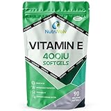 Nutrivolv Vitamin E 400IU - 90 Softgels | Antioxidant Supplement for Skin Support & Cell Protection | Helps Reduce Oxidative Stress, Promotes Healthy Skin & Immune Support