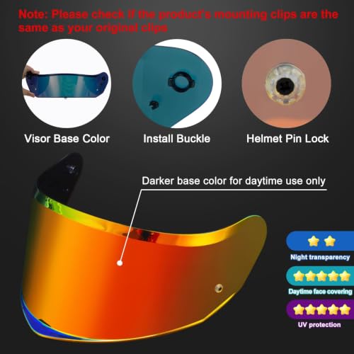 Image of PSLER Stream II Helmet Tinted Visor FF808 Face Shield Replacement for Stream II FF808