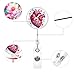 INSIGNE MAGNET Badge Reel – Floral Anatomical Heart Design Magnetic Badge, Retractable Badge Holders for Nurses, Medical Staff, Teachers & Office Professionals
