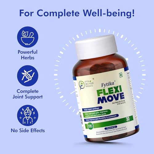 Image of Fytika Flexi Move - 30 Tablets | Joint Support Supplement, Glucosamine, Rosehip, Boswellia Serrata, Supports Bone, Joint, Cartilage Health, For Men, Women