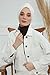 Aisha's Design Instant Turban Hijab Pre-tied Turban Trendy Fashionable Cancer Chemo Headwear Chic Design Cotton Scarf Head Wraps for Women Ready to Wear Pretied Belted Bonnet Cap, Ivory