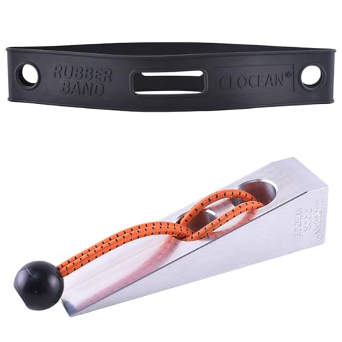 Fire Helmet Band with Wedge Set, Thickened and Flexible Rubber Firefighter Helmet Strap to Hold Flashlight, Handy and Durable 6061-T6 Aluminum Firefighter Wedge to Pair with Halligan or FuBar Tool
