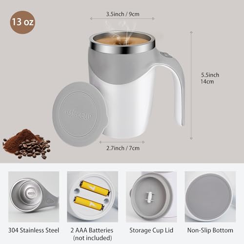Taza de café auto mezclante 13 oz en acero y plástico miniatura 2