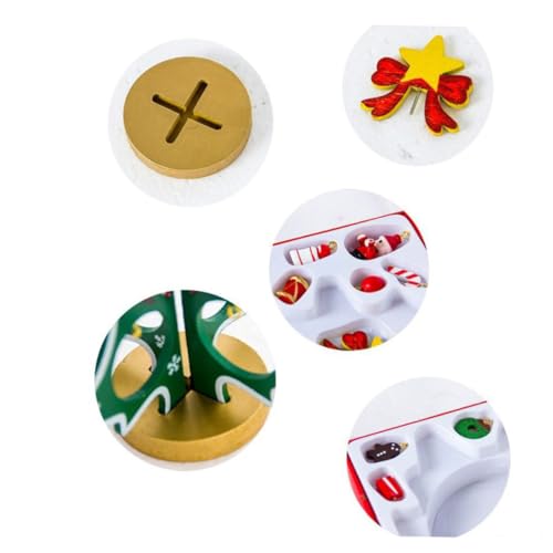 Ciieeo 3 Pecas Árvore De Natal Clássica Tampo De Mesa Decorações De Bolo Decorações De Mesa De Escri