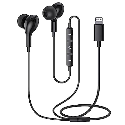 for iPhone Headphones Wired with Lightning Connector, Apple MFi-Certified
