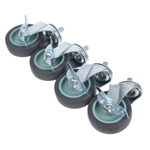 OSOLADY 4pcs Light Industrial Casters Stem Casters Universal Caster Wheels Roller Wheels Furniture Wheels Heavy Duty Caster Wheels Swivel Caster Wheels Casters Wheels Silver