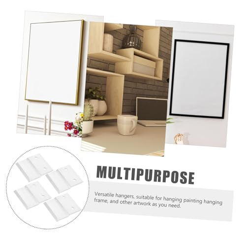 Image of DOITOOL 2 Pair Aluminum Picture Hanger Decorative Paintings Mounting Brackets Heavy Duty Mirror Art Hanging Hardware
