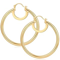 F-Gold -Round Big Hoop Earrings