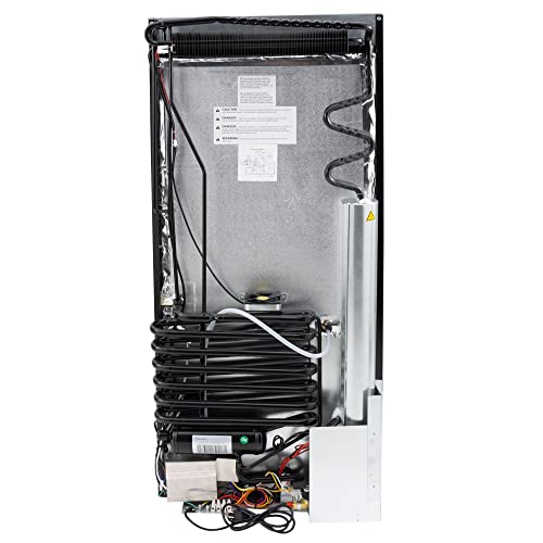 Recpro Rv Refrigerator 6.3 Cubic Feet Gas And Electric | Black Or Stainless Finish | 110V / 12V / Propane Gas | (Stainless Finish) #TOP6