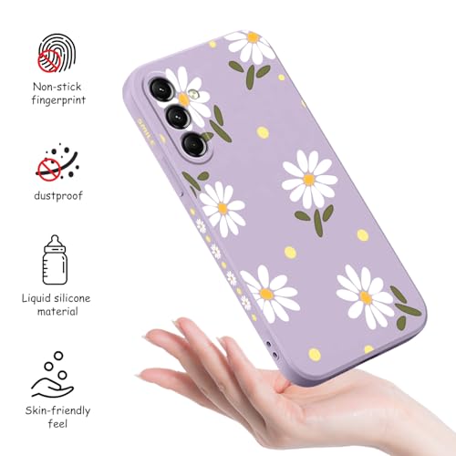 LEECG for Samsung Galaxy S25 Case, Slim Soft Non Slip Silicone for Samsung S25 Phone Cover 6.2 inch, Daisy Purple by LEECG - Used condition - Image 4