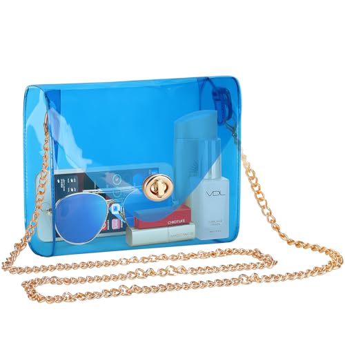 Image of HAOGUAGUA Clear Purse for Women, Clear Bag Stadium Approved, See Through Clear Handbag for Concerts Sports Events