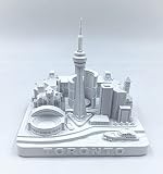 Zizo usa inc Toronto 3D City Famous Building Model Statue Souvenir Decoration for Home Office 4” (White)
